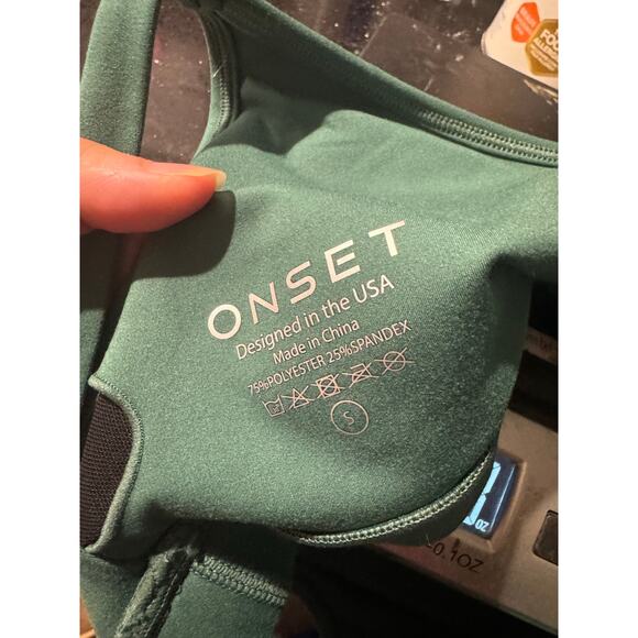 Onset Green Sports Bra & Leggings Set Size Small EUC - Picture 4 of 8